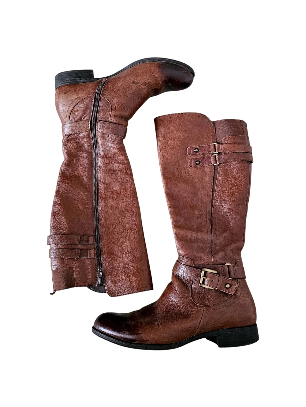 Naturalizer Jackie Tall Leather Riding Boots - Size 9.5 M *FAIR CONDITION*